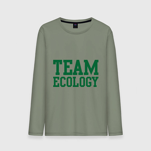 Мужской лонгслив Команда экологов / Авокадо – фото 1
