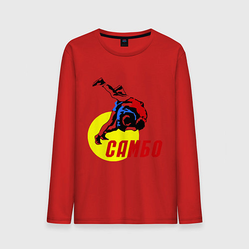 Мужской лонгслив Спортивное самбо / Красный – фото 1