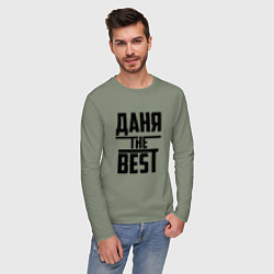 Лонгслив хлопковый мужской Даня the best, цвет: авокадо — фото 2