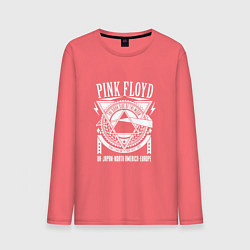 Лонгслив хлопковый мужской Pink Floyd, цвет: коралловый