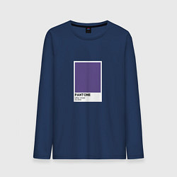 Лонгслив хлопковый мужской Pantone: Ultra Violet II, цвет: тёмно-синий