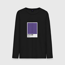 Лонгслив хлопковый мужской Pantone: Ultra Violet II цвета черный — фото 1
