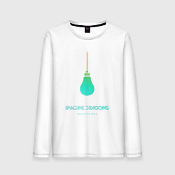 Лонгслив хлопковый мужской Imagine Dragons: Night Visions, цвет: белый