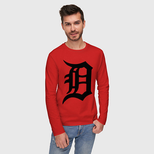 Мужской лонгслив Detroit Tigers / Красный – фото 3