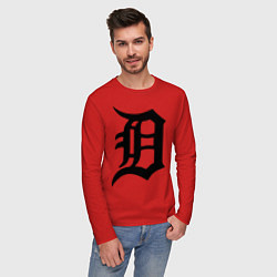 Лонгслив хлопковый мужской Detroit Tigers, цвет: красный — фото 2