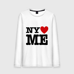 Лонгслив хлопковый мужской Ny love me, цвет: белый