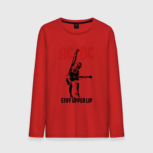 Мужской лонгслив AC/DC: Stiff Upper Lip / Красный – фото 1