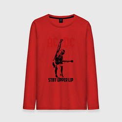Лонгслив хлопковый мужской AC/DC: Stiff Upper Lip, цвет: красный