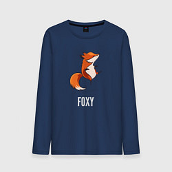 Лонгслив хлопковый мужской Little Foxy, цвет: тёмно-синий