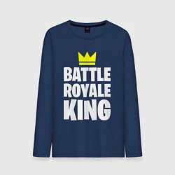 Лонгслив хлопковый мужской Battle Royale King, цвет: тёмно-синий