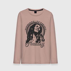 Лонгслив хлопковый мужской Bob Marley: Island, цвет: пыльно-розовый