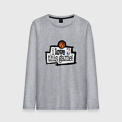 Лонгслив хлопковый мужской Basketball: I love this game, цвет: меланж