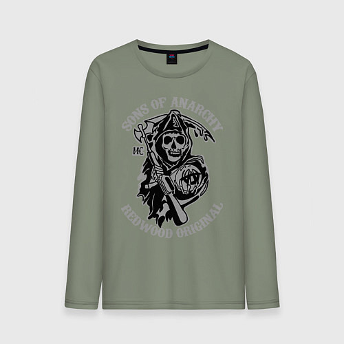 Мужской лонгслив Sons of Anarchy: Redwood Original / Авокадо – фото 1