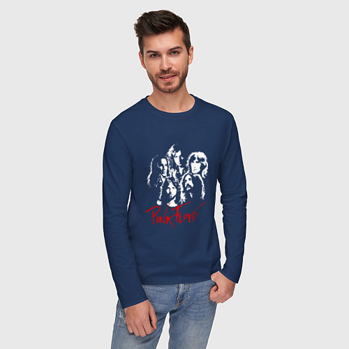 Мужской лонгслив Pink Floyd / Тёмно-синий – фото 3
