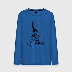 Лонгслив хлопковый мужской Queen: Rock You цвета синий — фото 1