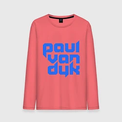 Лонгслив хлопковый мужской Paul van Dyk: Filled, цвет: коралловый