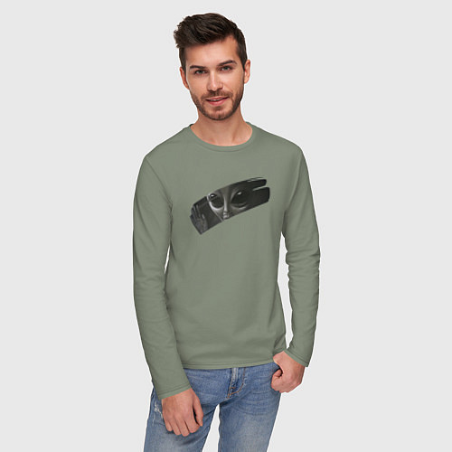 Мужской лонгслив Alien433 / Авокадо – фото 3