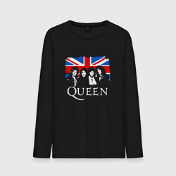 Лонгслив хлопковый мужской Queen UK, цвет: черный