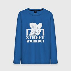 Лонгслив хлопковый мужской Street WorkOut цвета синий — фото 1