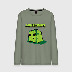 Лонгслив хлопковый мужской Minecraft Creeper, цвет: авокадо
