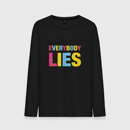 Мужской лонгслив Everybody Lies / Черный – фото 1