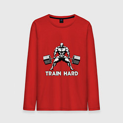 Мужской лонгслив Train hard тренируйся усердно