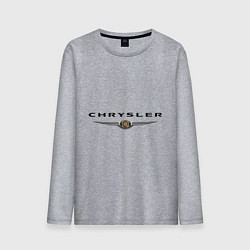 Лонгслив хлопковый мужской Chrysler logo, цвет: меланж