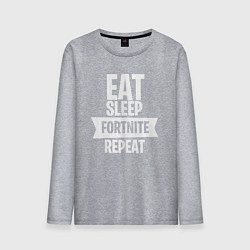 Мужской лонгслив Eat Sleep Fortnite Repeat