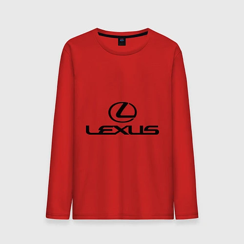 Мужской лонгслив Lexus logo / Красный – фото 1
