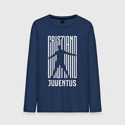 Лонгслив хлопковый мужской Cris7iano Juventus, цвет: тёмно-синий