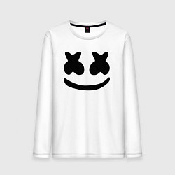 Лонгслив хлопковый мужской Marshmello, цвет: белый