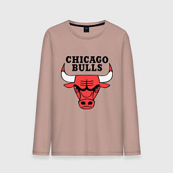 Лонгслив хлопковый мужской Chicago Bulls, цвет: пыльно-розовый