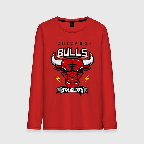 Мужской лонгслив Chicago Bulls est. 1966 / Красный – фото 1