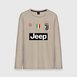 Лонгслив хлопковый мужской FC Juventus, цвет: миндальный