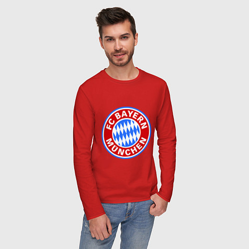 Мужской лонгслив Bayern Munchen FC / Красный – фото 3