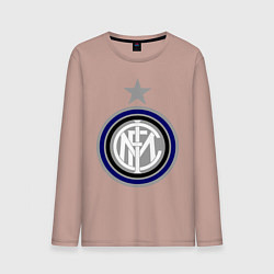 Лонгслив хлопковый мужской Inter FC, цвет: пыльно-розовый