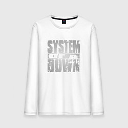 Лонгслив хлопковый мужской System of a Down, цвет: белый