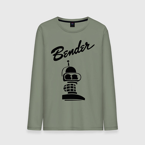 Мужской лонгслив Bender monochrome / Авокадо – фото 1