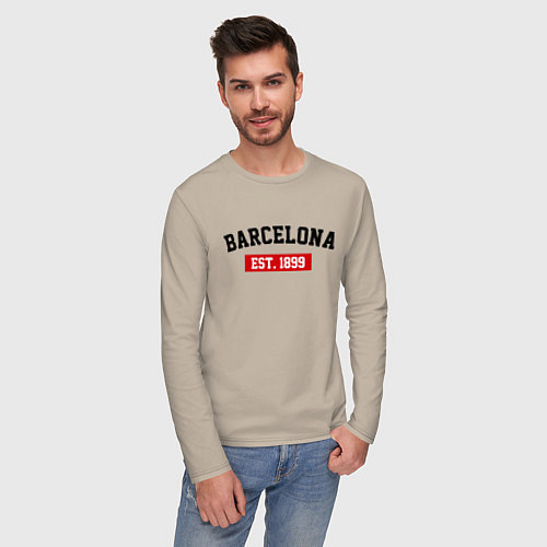 Мужской лонгслив FC Barcelona Est. 1899 / Миндальный – фото 3