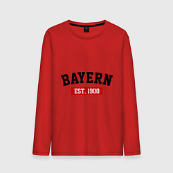 Лонгслив хлопковый мужской FC Bayern Est. 1900, цвет: красный