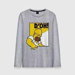 Лонгслив хлопковый мужской Homer D'OH!, цвет: меланж