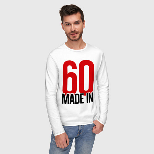 Мужской лонгслив Made in 60s / Белый – фото 3