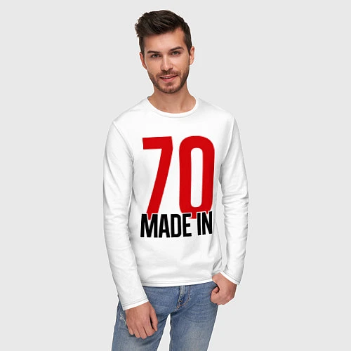 Мужской лонгслив Made in 70s / Белый – фото 3