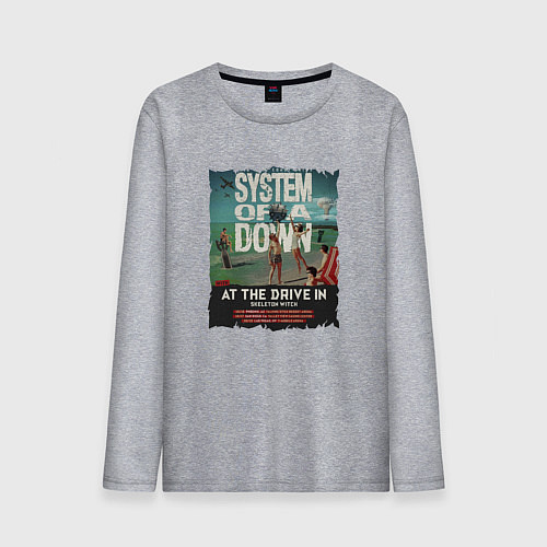 Мужской лонгслив System of a Down / Меланж – фото 1