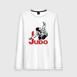 Лонгслив хлопковый мужской Judo Master, цвет: белый