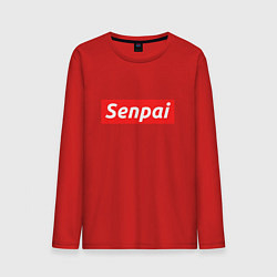 Лонгслив хлопковый мужской Senpai Supreme, цвет: красный