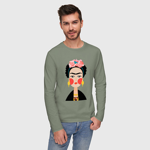 Мужской лонгслив Фрида Кало / Авокадо – фото 3