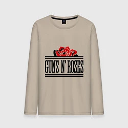 Лонгслив хлопковый мужской Guns n Roses: rose, цвет: миндальный