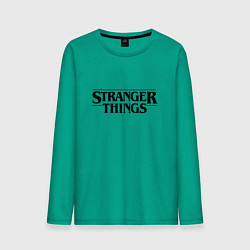 Лонгслив хлопковый мужской Stranger Things цвета зеленый — фото 1