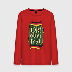 Лонгслив хлопковый мужской Oktoberfest Germany, цвет: красный